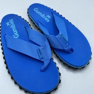 Gumbies Flip Flops Multi Yoga Beach Shoes Women's 7 Men’s 6 Blue Summer